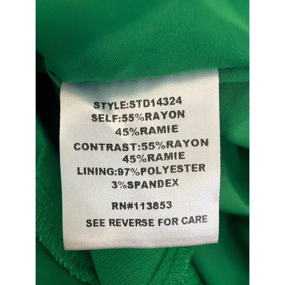 Sugarlips Shift Dress Womens S Kelly Green NWT Scallop Trim Square Neck Pockets - Picture 8 of 10